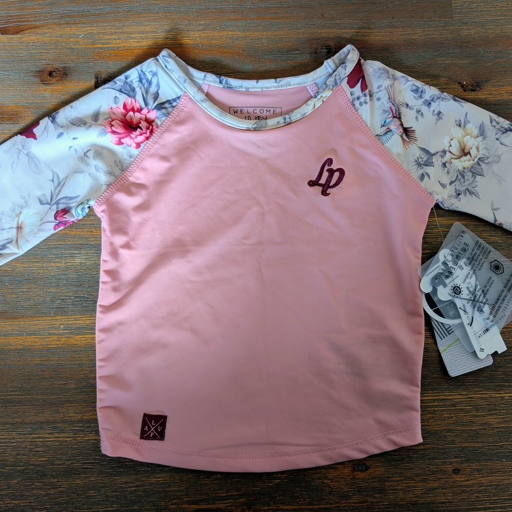 Kids Floral Sleeve Rashguard (New)
